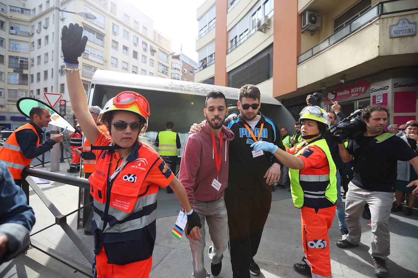 Simulacro de incendio en el metro de Granada