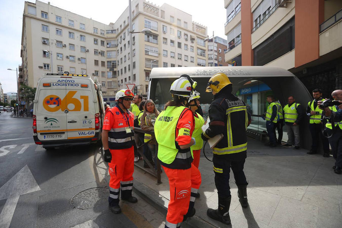 Simulacro de incendio en el metro de Granada