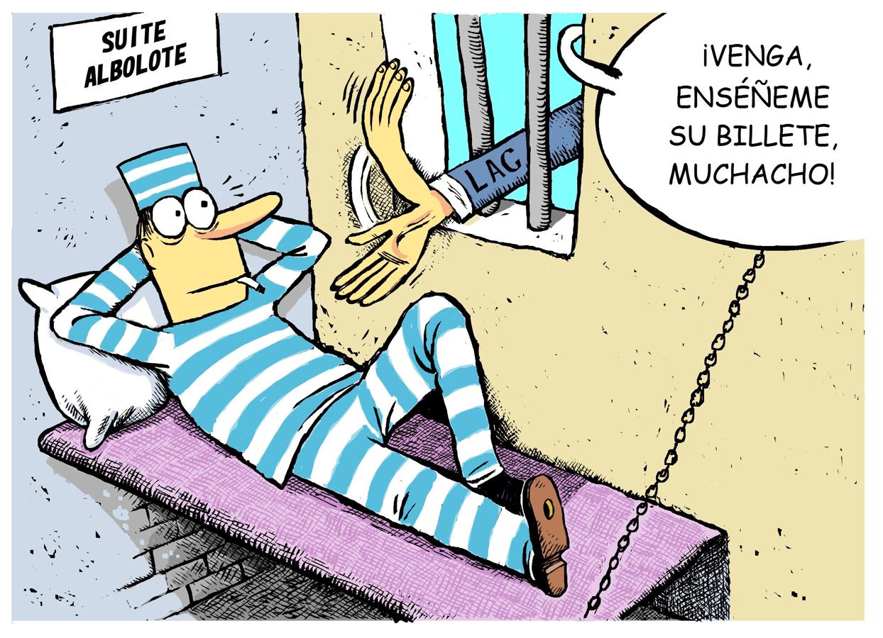 Aun yendo de bote en bote. Reo, no te vas a librar, ni aunque te diera un rebote. ¡Hay más control en el LAC que en la prisión de Albolote!