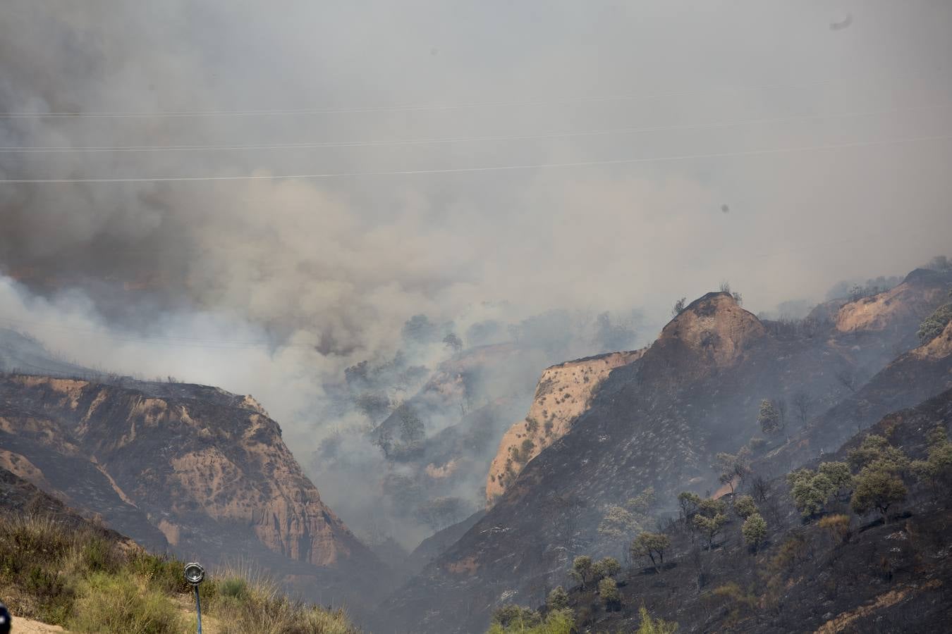 Las imágenes del incendio en el barranco de San Jerónimo