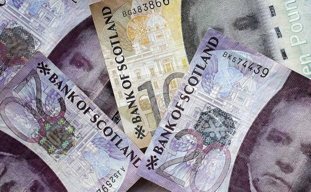 Billetes de libras escocesas. 