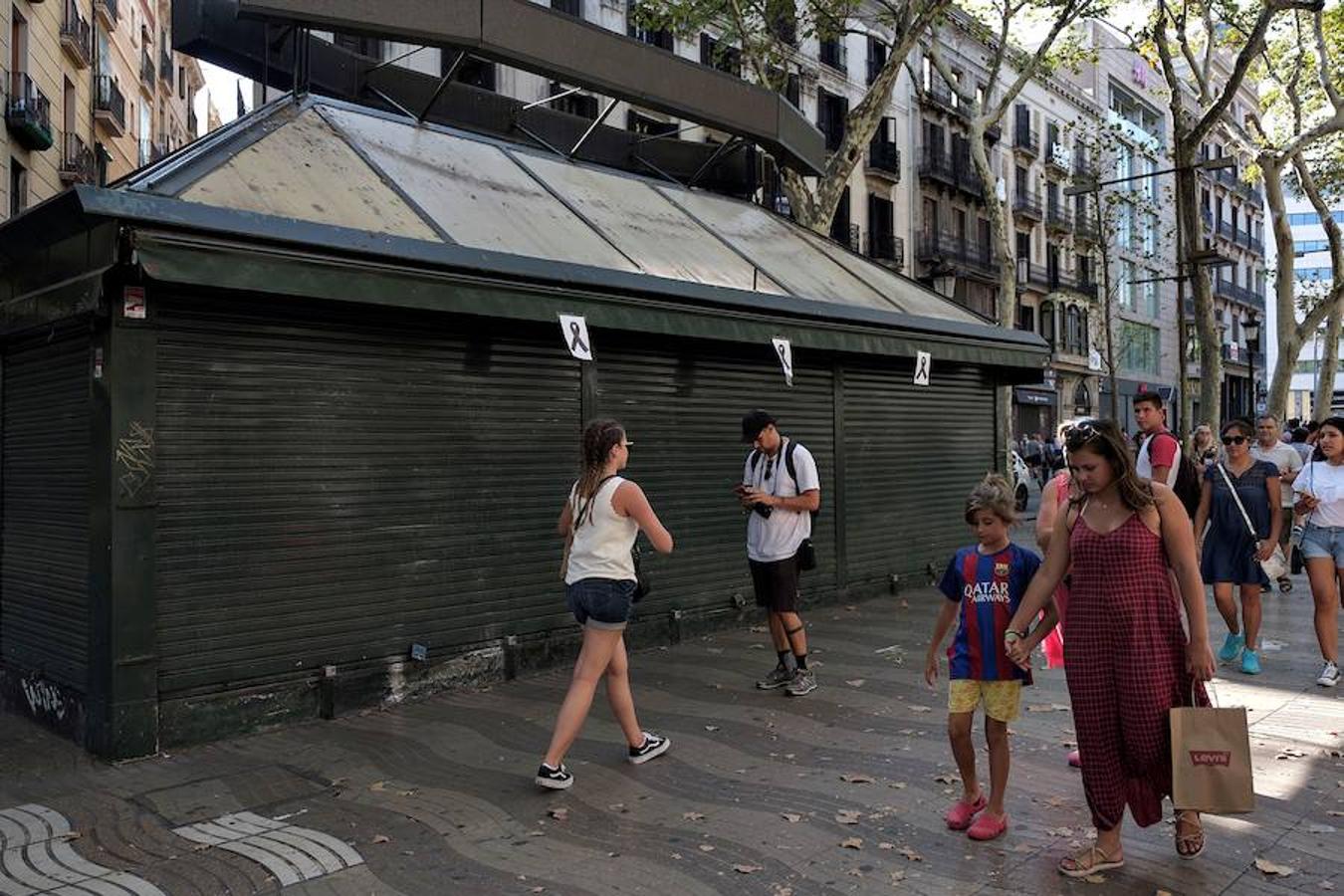 Las Ramblas vuelven a la normalidad después del atentado.