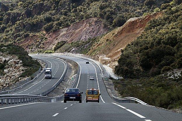 Tramo de la A-92 por Diezma, cerca de donde ocurrieron los hechos.