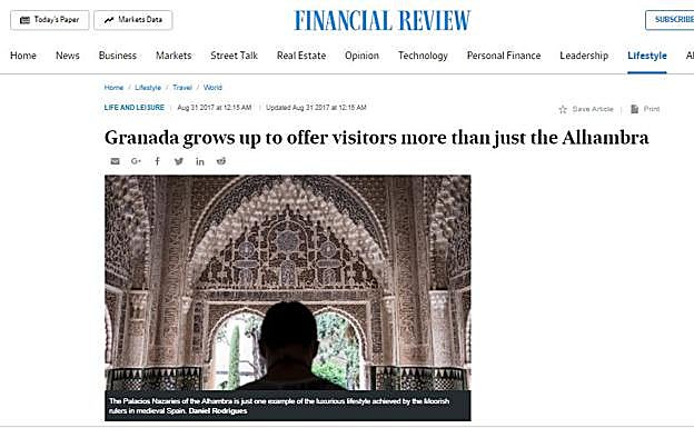 Artículo sobre Granada en 'Financial Review'.
