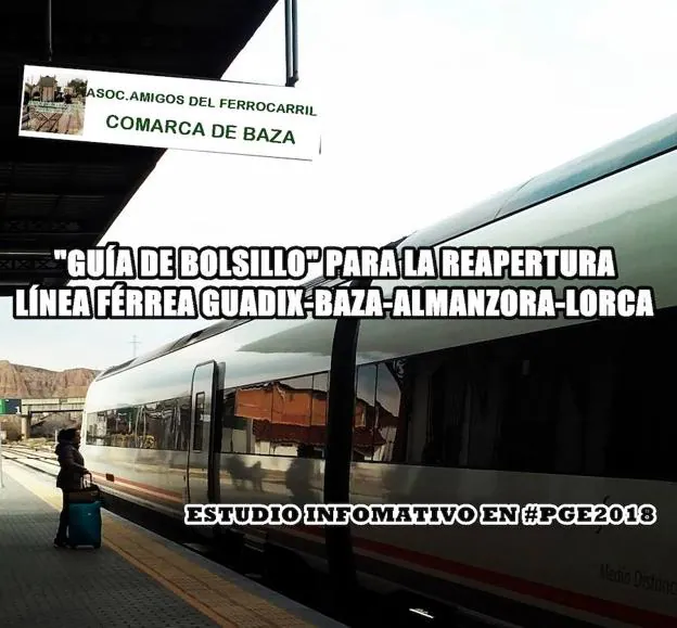 Reivindican la reapertura de la línea Guadix-Baza-Lorca con una guía de bolsillo para Rajoy