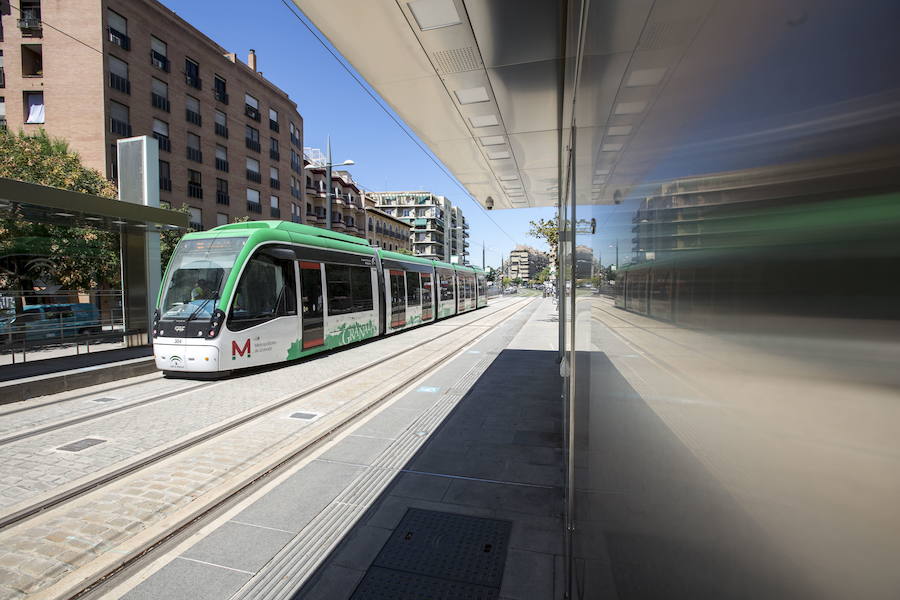 El pasado 21 de julio, el metro circulaba en pruebas por la zona de Fuentenueva.