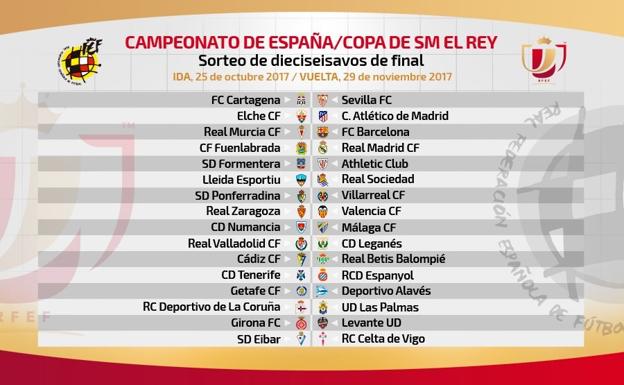 Murcia-Barça y Fuenlabrada-Real Madrid, en dieciseisavos