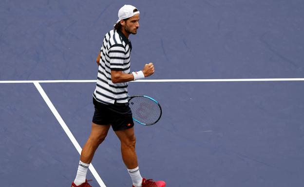 Feliciano López celebra un punto en el Masters de Shangái.