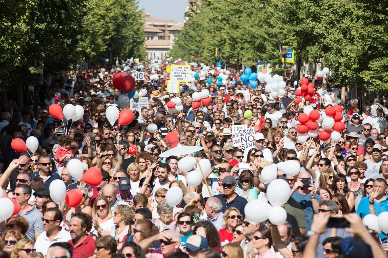 Miles de personas piden en Granada una mejor Sanidad