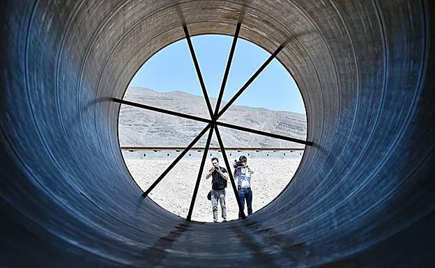 Tubo por donde viajarán las cápsulas de Hyperloop.