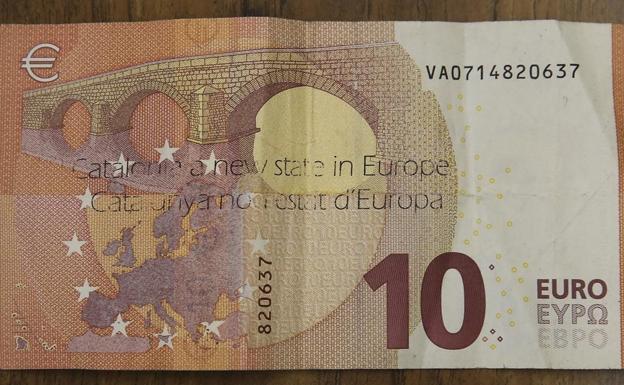 Mira tu cartera: si tienes billetes de 5, 10 y 20 euros con mensajes, hay una explicación "independentista"