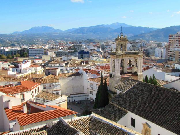 Vista de viviendas desde el casco histórico de Jaén. 