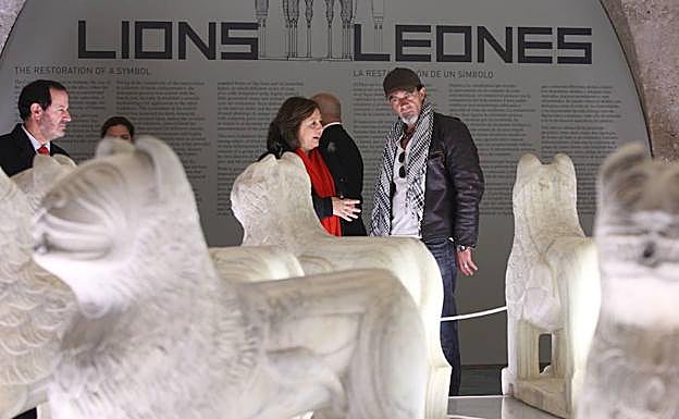 Banderas buscó localizaciones en la Alhambra en 2011.