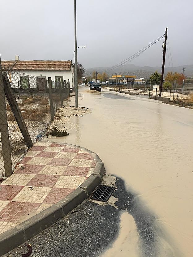 Inundaciones en Valderrubio por las escorrentías en el Barranco Hondo Tobares.