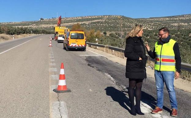 La Junta interviene en la A-6109 para mejorar la seguridad vial entre Puente del Obispo y Baeza