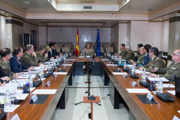 La ministra de Defensa presidió el último Consejo de Personal de las FAS de 2017.