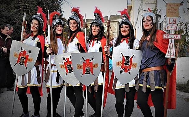 Grupo de lanceras de la Cabalgata.