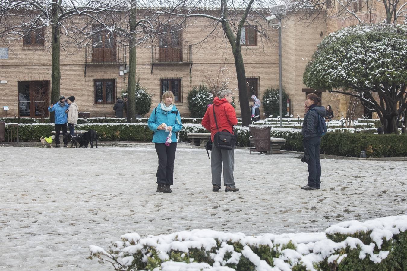 Fueron muchos los que disfrutaron del privilegio de ver el monumento nazarí cubierto de nieve