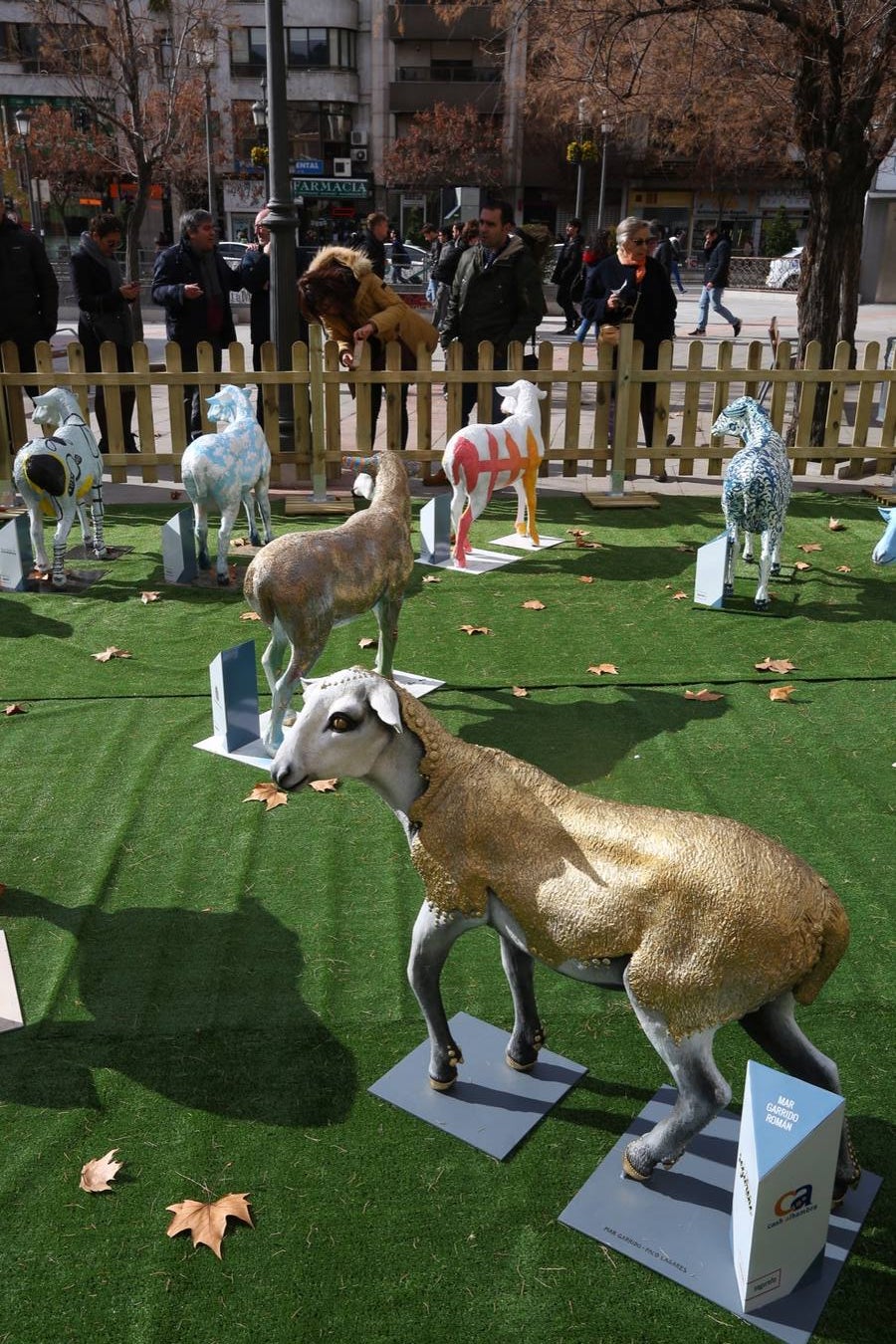 Exposición de más de 20 esculturas de fibra de vidrio en tamaño natural de corderos diseñadas por el escultor Miguel Moreno y decoradas por artistas, una muestra en Puerta Real