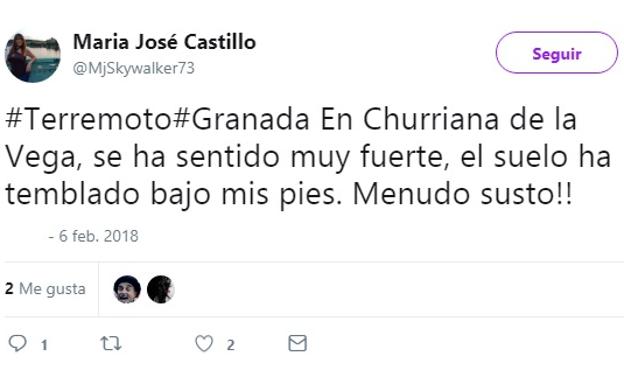 Las reacciones en redes sociales de los granadinos: "El suelo ha temblado bajo mis pies"