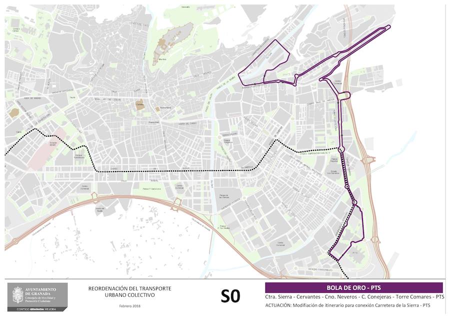 Estas son las 19 líneas que se verán afectadas o, incluso, creadas, con el nuevo mapa del transporte público en Granada. Los recorridos implicados corresponden a las líneas: N4, 3, 4, 5, 6, 11, 13, 21, C30, C31, C31, C33, C34, C35, N1, N3, S3, S0 y S2