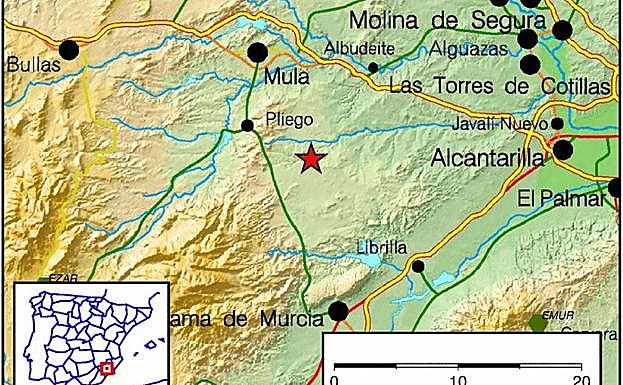 Un terremoto de 4,1 grados sacude Murcia y causa alarma entre la población