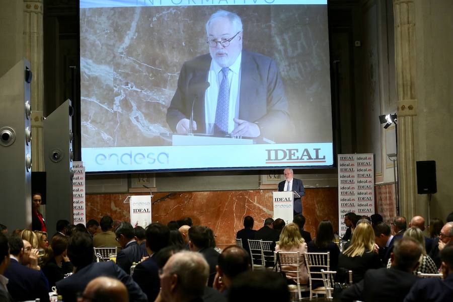El comisario europeo, durante el desayuno informativo de Ideal patrocinado por Endesa.