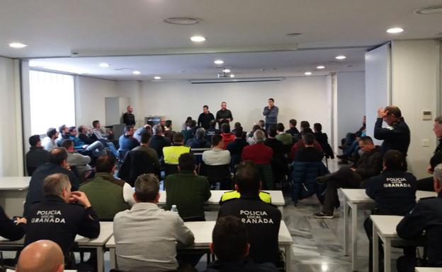 Reunión de la asamblea de trabajadores de ayer. 