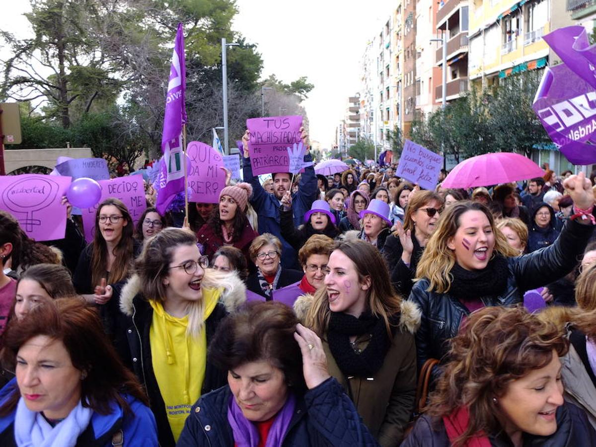 Así ha transcurrido la manifestación por el Día de la Mujer en Jaén