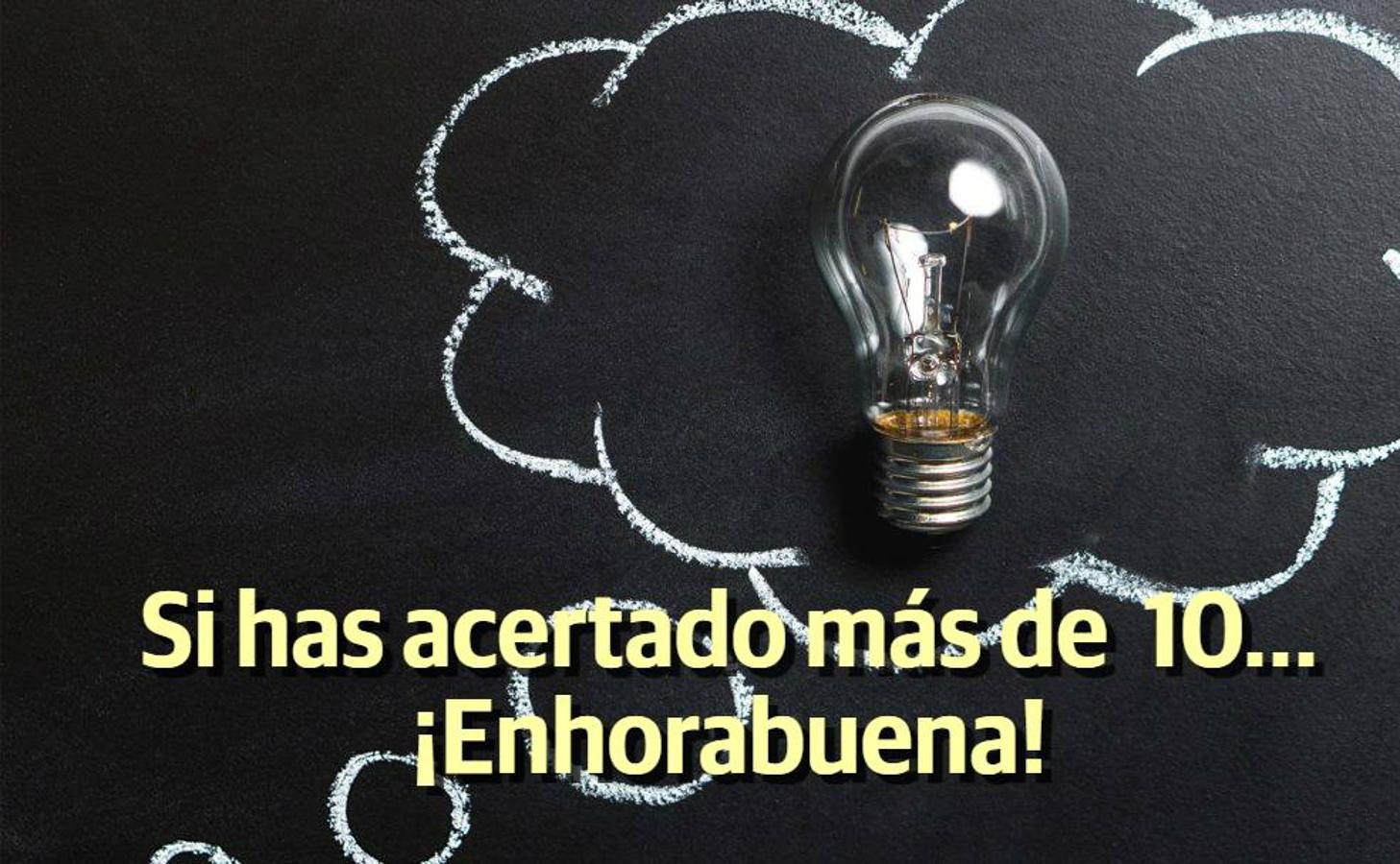 Resuelve al menos 10 de estas 13 preguntas para demostrar que aún te acuerdas de algo de lo que aprendiste