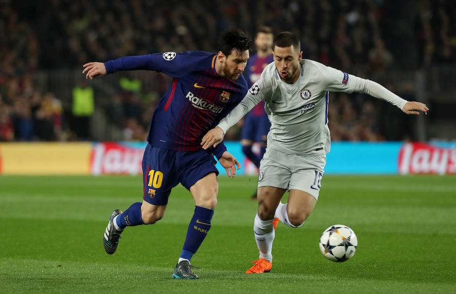 El Barça logró el pase a cuartos de final de la Liga de Campeones tras imponerse al Chelsea en el Camp Nou por 3-0 con un doblete de Messi y otro tanto de Dembélé