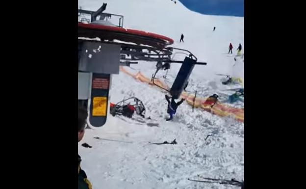 Un telesilla pierde el control en una estación de esquí y deja al menos ocho heridos