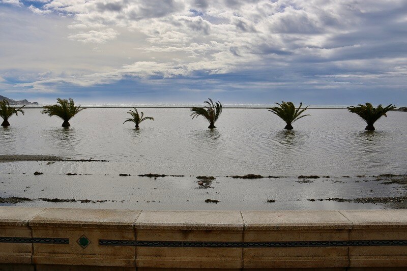 El viento ha cerrado Sierra Nevada, el agua ha inundado las playas de Motril y se han registrado más de 50 incidencias en la provincia 