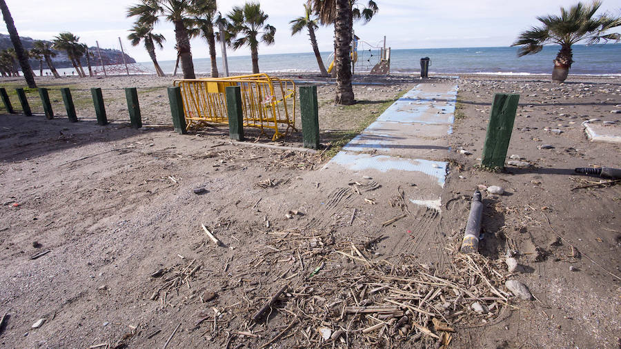 Así han quedado las playas granadinas tras un fin de semana de viento y lluvia