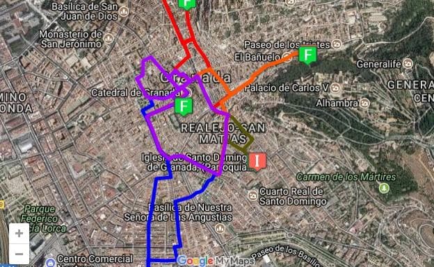 Todos los cortes de tráfico por el Miércoles Santo en Granada: cambios de autobuses y calles cerradas
