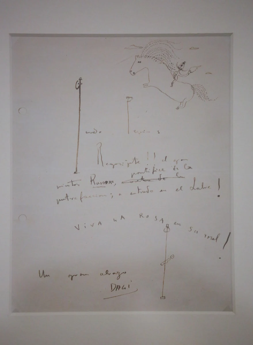 'Putrefacto a caballo y paternidad', uno de los dibujos de Dalí que conforman la famosa serie de 'Los putrefactos'. Depósito del Museo Reina Sofía en la Residencia de Estudiantes. 