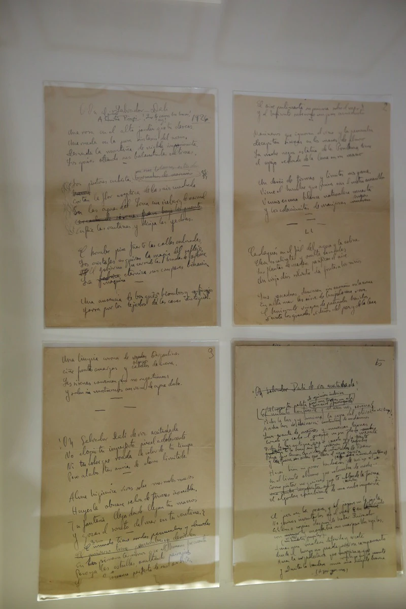 Manuscrito del poema 'Oda al pintor Salvador Dalí', publicado por Federico García Lorca en el número 34 de la Revista de Occidente en abril de 1926. Fundación Lorca.