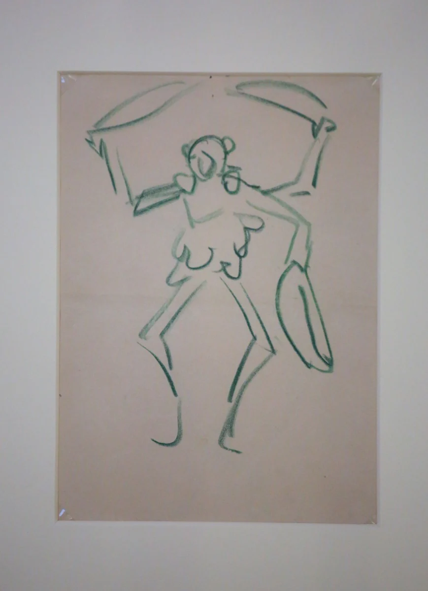 Figurín de Alacranito Cortamimbres realizado por Rafael Barradas hacia 1920 para la obra teatral de Federico García Lorca 'El maleficio de la mariposa'. Fundación Lorca.