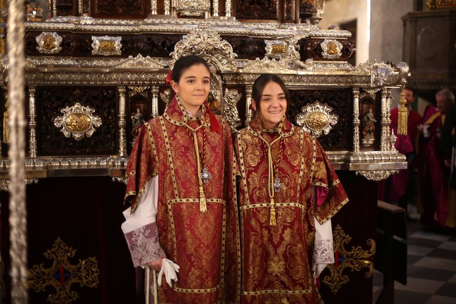 La cofradía del Rescate realiza este Lunes Santo una estación de penitencia especial, ya que la talla de su titular cumple trescientos años. Su confección se atribuye al círculo de los Mora (siglo XVIII).