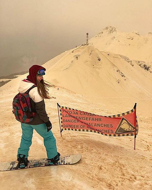 Snowboard en el Cáucaso. 