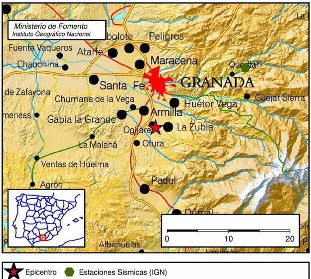 Un segundo terremoto, también de 2,3 grados, alerta a Granada