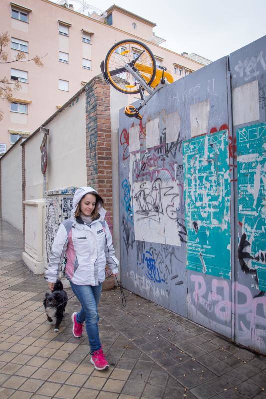 La ola de vandalismo con las bicis de alquiler no cesa en Granada, aparecen en cualquier sitio