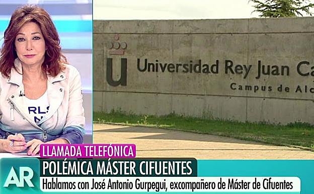 Críticas a Ana Rosa por lo ocurrido en pleno directo con el máster de Cifuentes