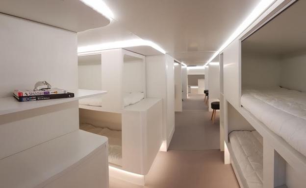 Los aviones del futuro tendrán camas en vez de asientos