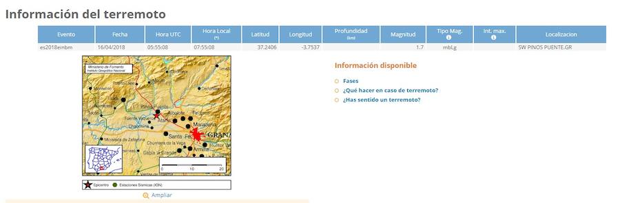 4. 07.55 horas: Pinos Puente, 1,.7º