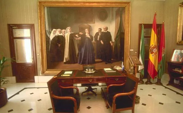 La sala de la Mariana es el despacho oficial del alcalde de Granada. 