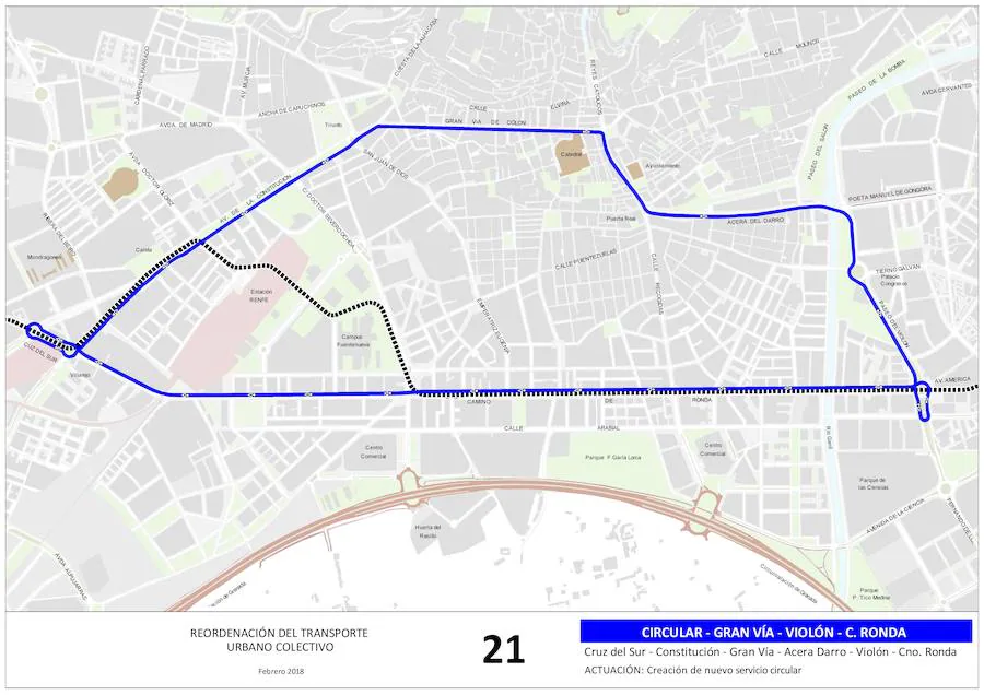 Estos son los nuevos recorridos propuestos por el equipo de gobierno municipal