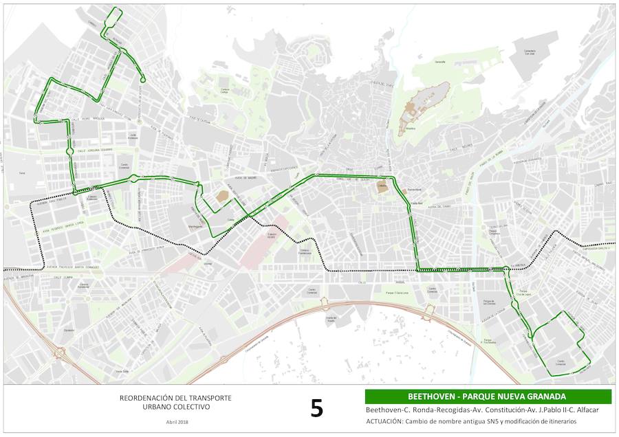 Estos son los nuevos recorridos propuestos por el equipo de gobierno municipal