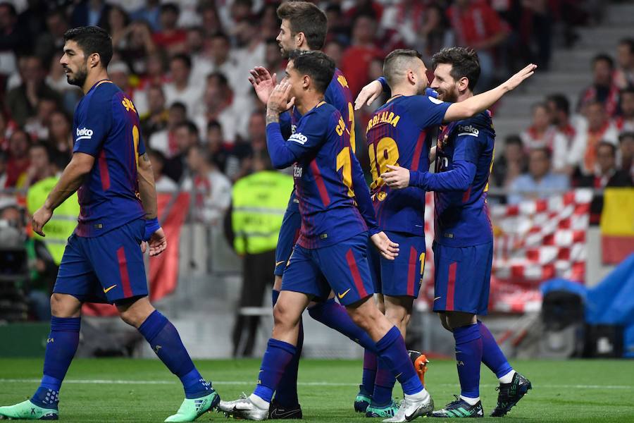 El Barcelona consigue su cuarta Copa del Rey consecutiva ante un Sevilla que fue muy inferior. Doblete de Suárez y tantos de Messi, Countinho y un Iniesta que fue masivamente ovacionado por el Wanda Metropolitano 