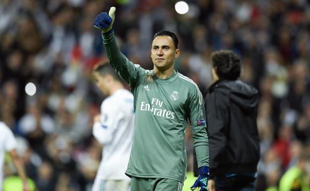 Keylor Navas celebra la clasificación. 